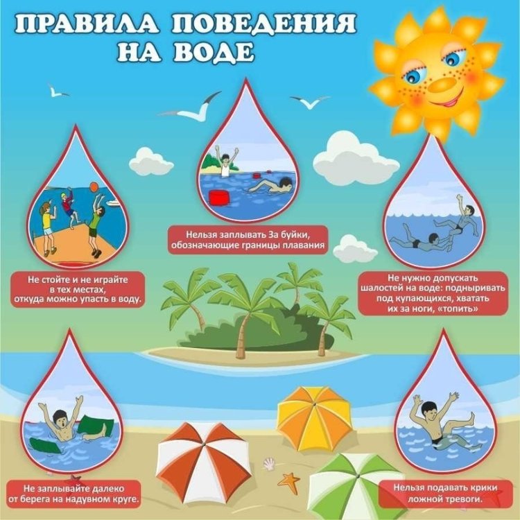 Правила поведения на воде в летний период